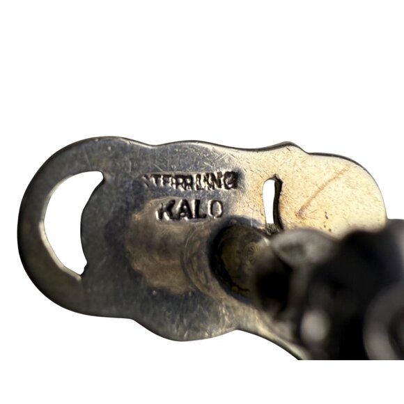 Kalo Sterling Silver Womens Floral Clip Screw On Earrings Handcrafted Intricate - Picture 5 of 7